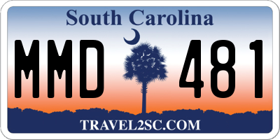 SC license plate MMD481