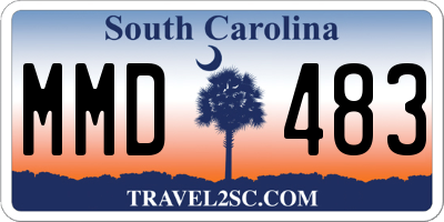 SC license plate MMD483