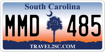 SC license plate MMD485
