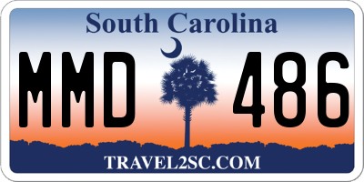 SC license plate MMD486