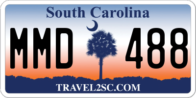 SC license plate MMD488