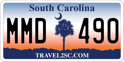 SC license plate MMD490