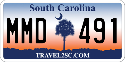 SC license plate MMD491