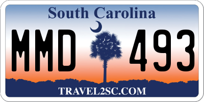 SC license plate MMD493