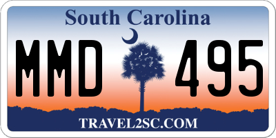 SC license plate MMD495
