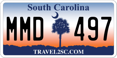 SC license plate MMD497