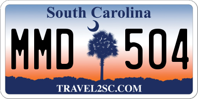 SC license plate MMD504