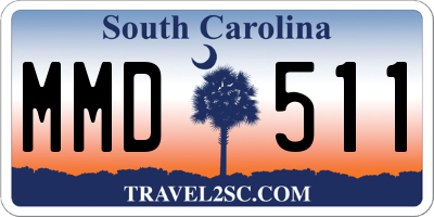 SC license plate MMD511