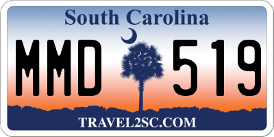 SC license plate MMD519