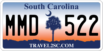 SC license plate MMD522