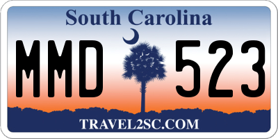 SC license plate MMD523