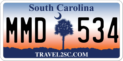 SC license plate MMD534