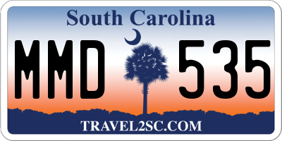SC license plate MMD535