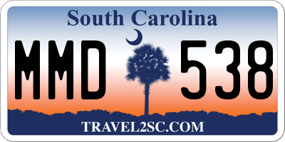 SC license plate MMD538
