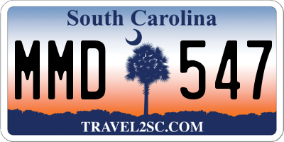 SC license plate MMD547