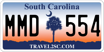 SC license plate MMD554
