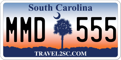 SC license plate MMD555