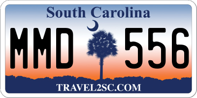 SC license plate MMD556