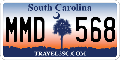 SC license plate MMD568