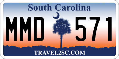 SC license plate MMD571