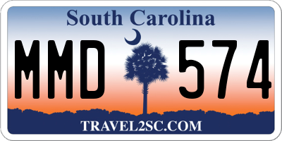 SC license plate MMD574