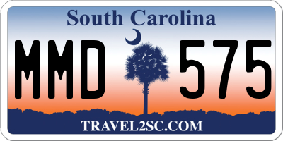 SC license plate MMD575