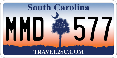 SC license plate MMD577