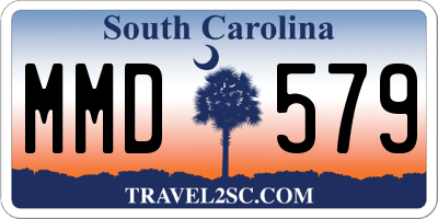 SC license plate MMD579