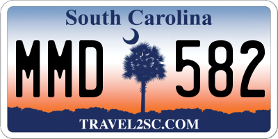 SC license plate MMD582