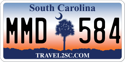 SC license plate MMD584