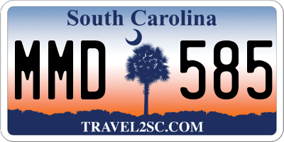 SC license plate MMD585