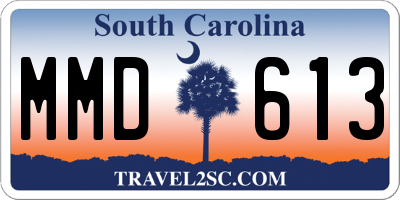 SC license plate MMD613