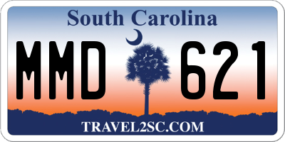 SC license plate MMD621