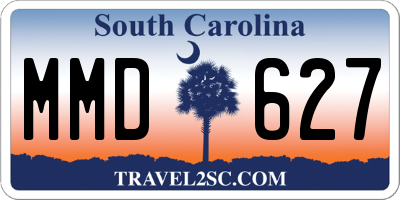 SC license plate MMD627