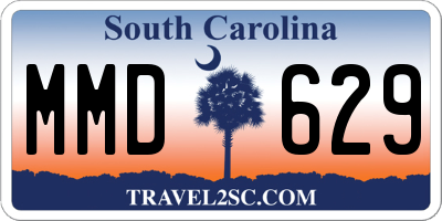 SC license plate MMD629