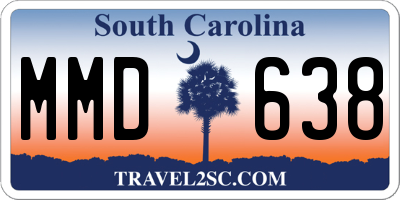 SC license plate MMD638