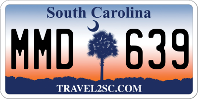 SC license plate MMD639