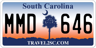 SC license plate MMD646