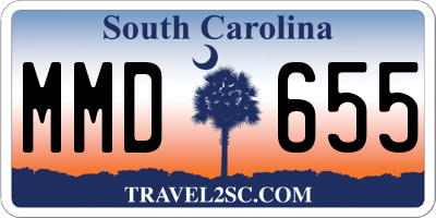 SC license plate MMD655