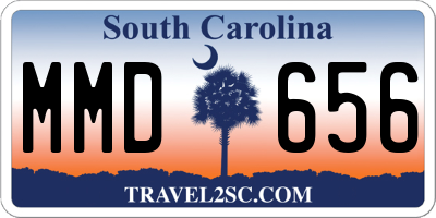 SC license plate MMD656