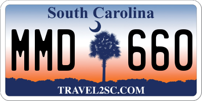 SC license plate MMD660