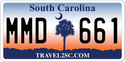 SC license plate MMD661