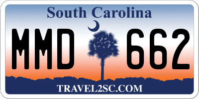 SC license plate MMD662