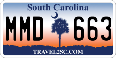 SC license plate MMD663