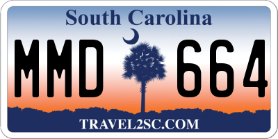 SC license plate MMD664
