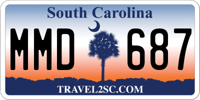 SC license plate MMD687