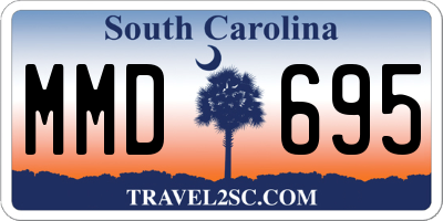 SC license plate MMD695