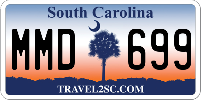 SC license plate MMD699