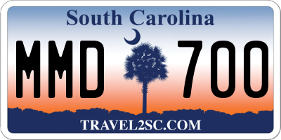 SC license plate MMD700