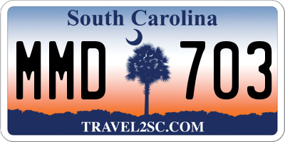 SC license plate MMD703
